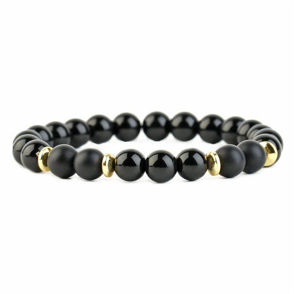 Natural Stone Geometric Bracelet With Tiger Eye And Turquoise Style Unisex Jewelry Accessory
