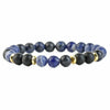 Natural Stone Geometric Bracelet With Tiger Eye And Turquoise Style Unisex Jewelry Accessory