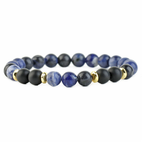 Natural Stone Geometric Bracelet With Tiger Eye And Turquoise Style Unisex Jewelry Accessory