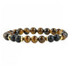 Natural Stone Geometric Bracelet With Tiger Eye And Turquoise Style Unisex Jewelry Accessory