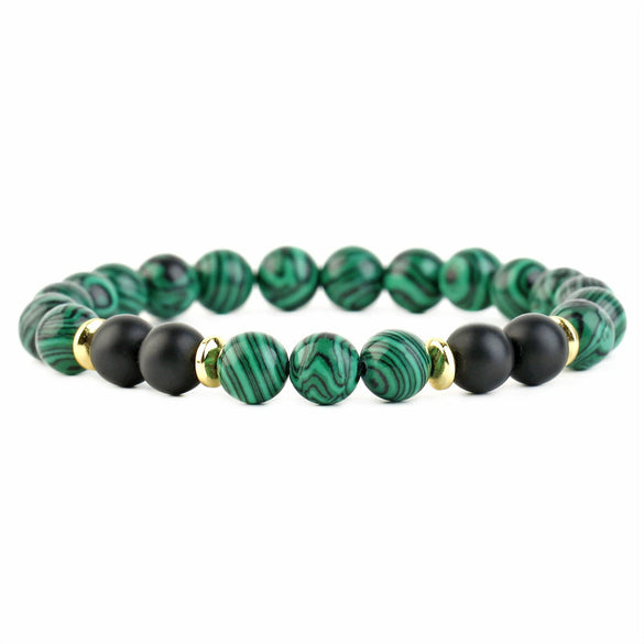 Natural Stone Geometric Bracelet With Tiger Eye And Turquoise Style Unisex Jewelry Accessory