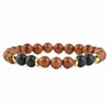 Natural Stone Geometric Bracelet With Tiger Eye And Turquoise Style Unisex Jewelry Accessory