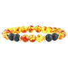 Natural Stone Geometric Bracelet With Tiger Eye And Turquoise Style Unisex Jewelry Accessory