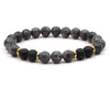 Natural Stone Geometry Beaded Bracelet Unisex Original Design With Tiger Eye And Turquoise Style Accents