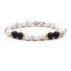 Natural Stone Geometry Beaded Bracelet Unisex Original Design With Tiger Eye And Turquoise Style Accents