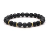 Natural Stone Geometry Beaded Bracelet Unisex Original Design With Tiger Eye And Turquoise Style Accents