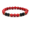 Natural Stone Geometry Beaded Bracelet Unisex Original Design With Tiger Eye And Turquoise Style Accents