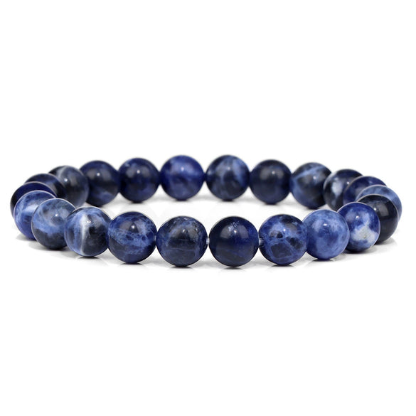 Natural Stone Handmade Fashionable Unisex Bracelet With Crystal Cat's Eye Agate