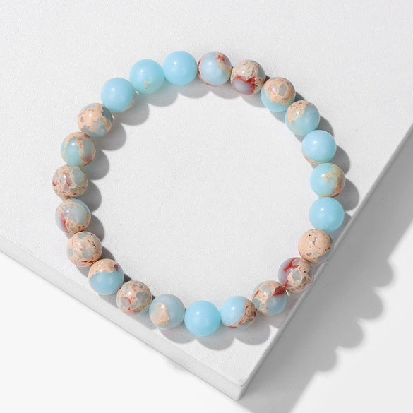 Natural Stone Handmade Fashionable Unisex Bracelet With Crystal Cat's Eye Agate