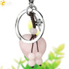 Natural Stone Heart Keychain With Hand Woven Short Tassel Minimalist Electroplated Key Pendant Accessory