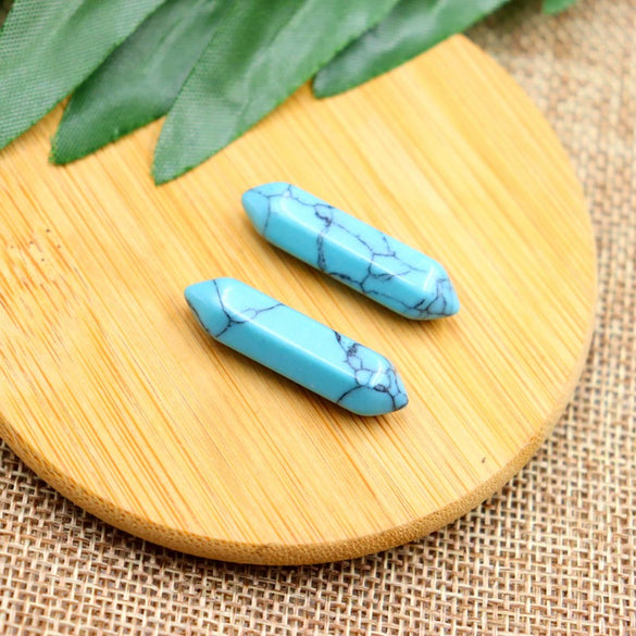 Natural Stone Hexagonal Pillar Bullet Pendant Polished Yoga Stone Crystal Naked Pendant Diy Winding Necklace