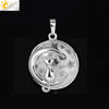 Natural Stone Kitten And Moon Pendant Hollow Back Alloy Crystal Necklace Pendant Minimalist Animal Jewelry For Women