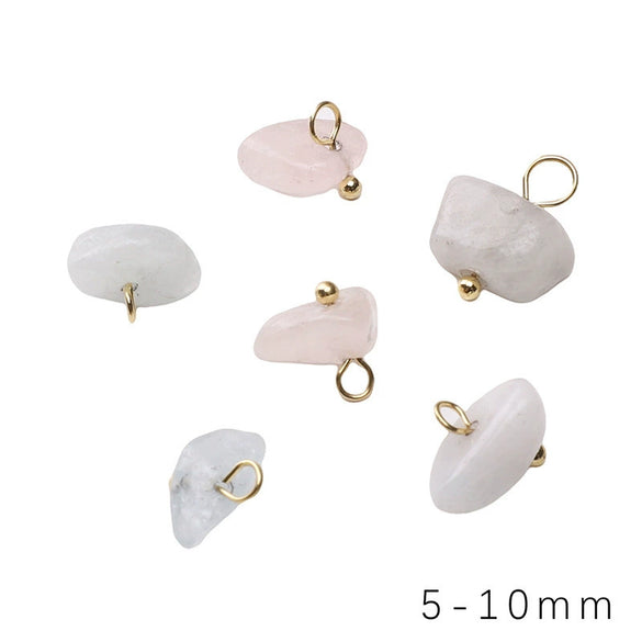 Natural Stone Mini Gravel Jade Pendant Loose Beads Handmade Diy Jewelry Accessories Creative Necklace Beaded Pendant