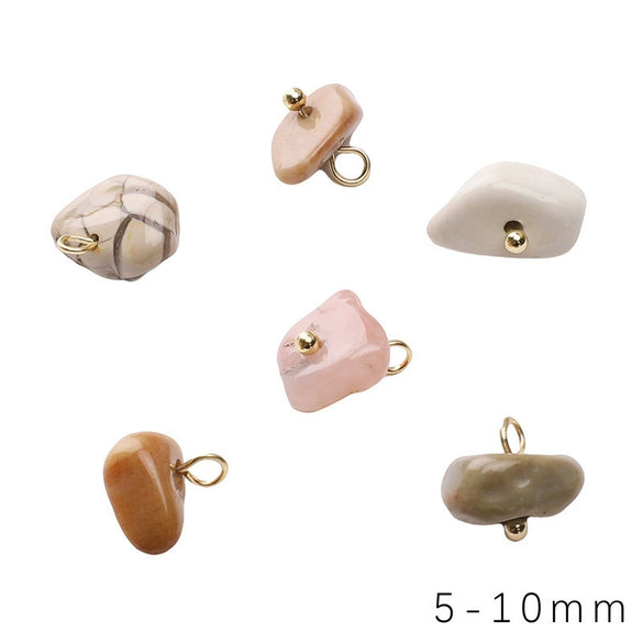 Natural Stone Mini Gravel Jade Pendant Loose Beads Handmade Diy Jewelry Accessories Creative Necklace Beaded Pendant