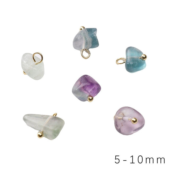 Natural Stone Mini Gravel Jade Pendant Loose Beads Handmade Diy Jewelry Accessories Creative Necklace Beaded Pendant