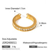 Natural Stone Ring Titanium Steel Non Fading Ring