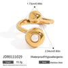 Natural Stone Ring Titanium Steel Non Fading Ring
