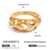 Natural Stone Ring Titanium Steel Non Fading Ring