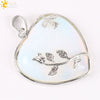Natural Stone Rose Heart Pendant Necklace With Ball Chain Minimalist Electroplated Copper Accessories