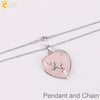 Natural Stone Rose Heart Pendant Necklace With Ball Chain Minimalist Electroplated Copper Accessories