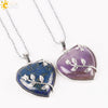 Natural Stone Rose Heart Pendant Necklace With Ball Chain Minimalist Electroplated Copper Accessories