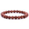 Natural Stone Round Bead Single Ring Bracelet