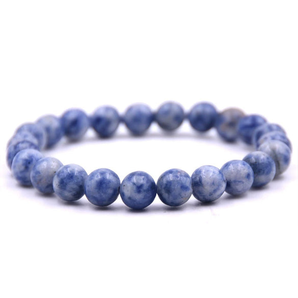 Natural Stone Round Bead Single Ring Bracelet