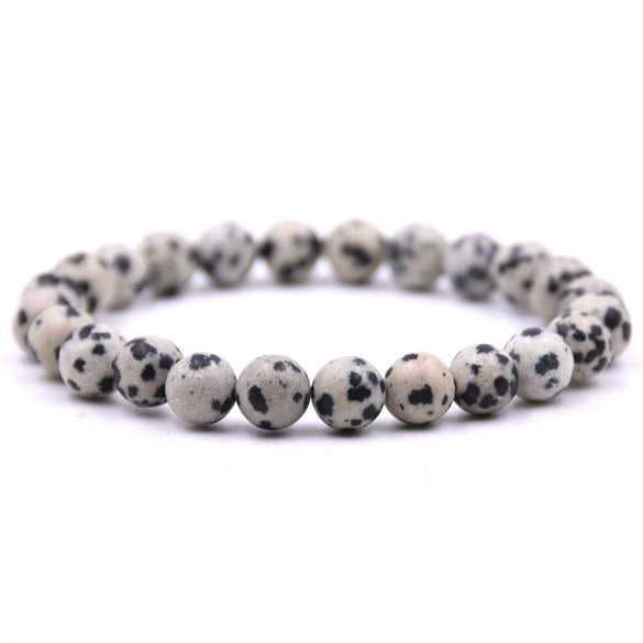 Natural Stone Round Bead Single Ring Bracelet