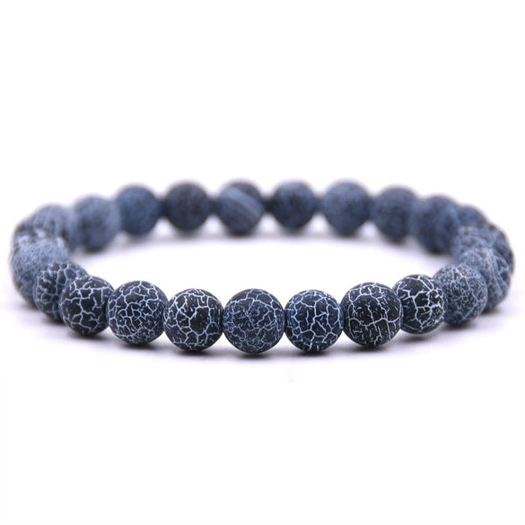 Natural Stone Round Bead Single Ring Bracelet