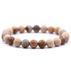 Natural Stone Round Bead Single Ring Bracelet
