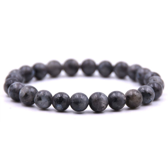 Natural Stone Round Bead Single Ring Bracelet
