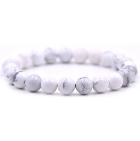 Natural Stone Round Bead Single Ring Bracelet