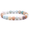 Natural Stone Round Bead Single Ring Bracelet