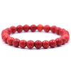 Natural Stone Round Bead Single Ring Bracelet