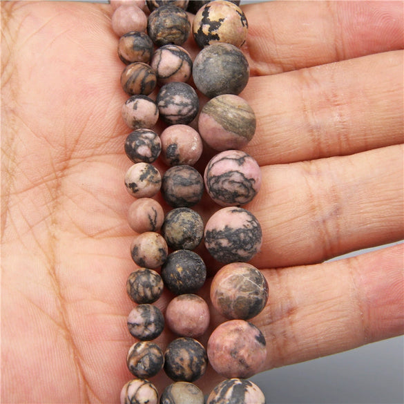 Natural Stone Round Beads Electroplated Jewelry Making Accessories For Handmade Bracelet And Necklace