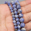 Natural Stone Round Beads Electroplated Jewelry Making Accessories For Handmade Bracelet And Necklace