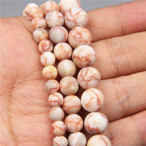Natural Stone Round Beads Electroplated Jewelry Making Accessories For Handmade Bracelet And Necklace
