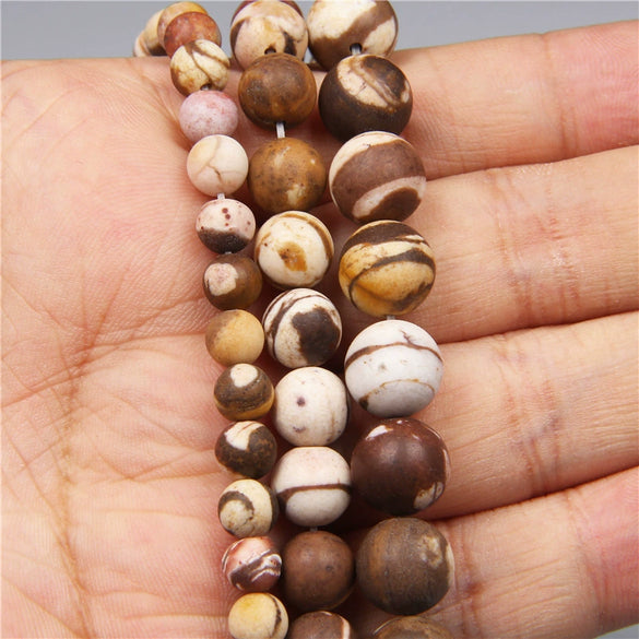 Natural Stone Round Beads Electroplated Jewelry Making Accessories For Handmade Bracelet And Necklace