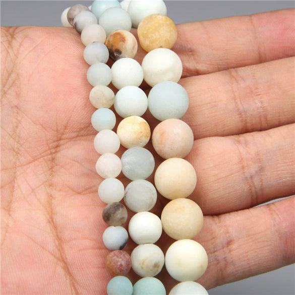 Natural Stone Round Beads Electroplated Jewelry Making Accessories For Handmade Bracelet And Necklace
