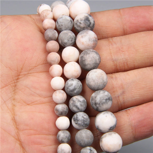 Natural Stone Round Beads Electroplated Jewelry Making Accessories For Handmade Bracelet And Necklace