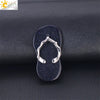 Natural Stone Slipper Pendant Necklace With Polished Copper Accessories Beach Style Necklace For Women And Couples
