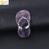 Natural Stone Slipper Pendant Necklace With Polished Copper Accessories Beach Style Necklace For Women And Couples