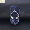 Natural Stone Slipper Pendant Necklace With Polished Copper Accessories Beach Style Necklace For Women And Couples