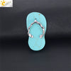 Natural Stone Slipper Pendant Necklace With Polished Copper Accessories Beach Style Necklace For Women And Couples