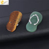 Natural Stone Slipper Pendant Necklace With Polished Copper Accessories Beach Style Necklace For Women And Couples