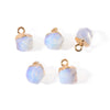 Natural Stone Square Faceted Pendant Diy Jewelry Accessories Handmade With Electroplating For Necklace Earrings