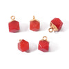 Natural Stone Square Faceted Pendant Diy Jewelry Accessories Handmade With Electroplating For Necklace Earrings