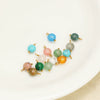 Natural Stone Stainless Steel Round Pendant Electroplated Diy Jewelry Bracelet Necklace Accessories