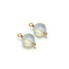 Natural Stone Stainless Steel Round Pendant Electroplated Diy Jewelry Bracelet Necklace Accessories