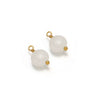 Natural Stone Stainless Steel Round Pendant Electroplated Diy Jewelry Bracelet Necklace Accessories